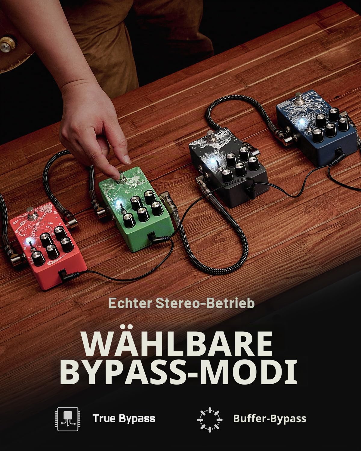 ALABS NOVADRIFT Modulation Pedals Für E Guitar, Gitarren Pedal mit 9 Stereo Mod Effects, Effektgerät - Analog Dry Through,Tap Tempo,True Bypass,Multi-Expression Control