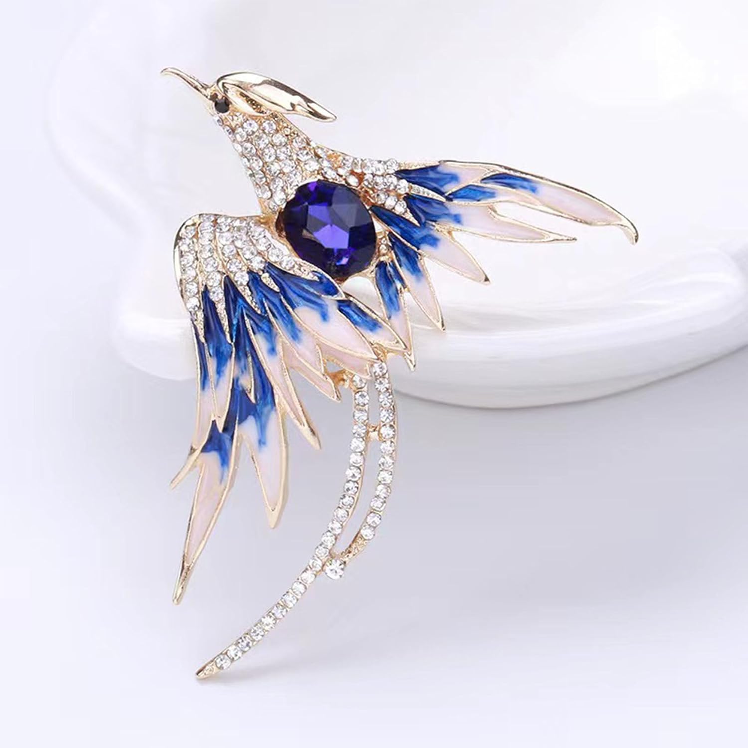 Animal Brooch for Women Cute Lapel Colorful Crystal Rhinestone Phoenix Brooch Pin Fashion Jewelry Accessories Gift for Mom Wife Women