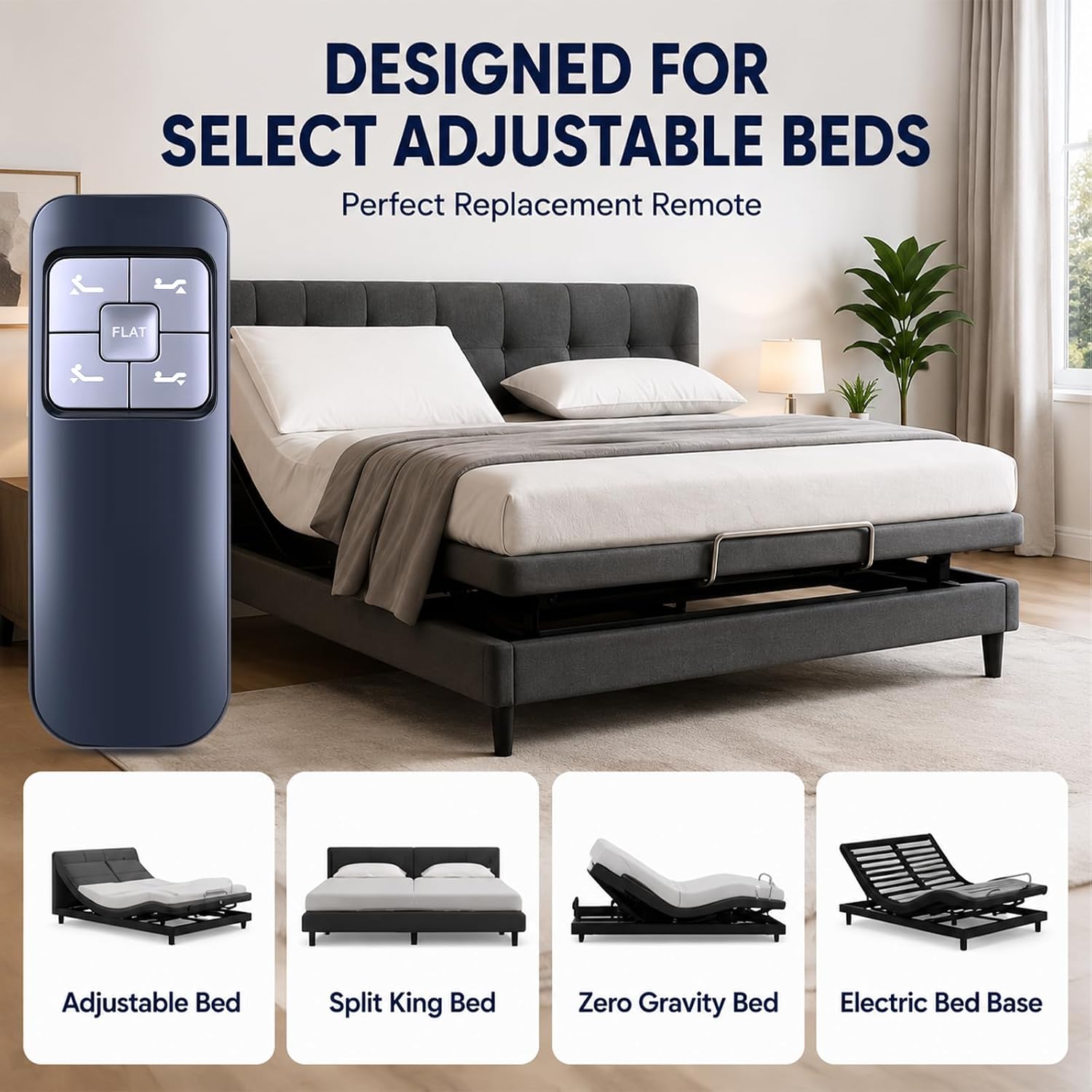 Replacement Remote Control for Leggett, Richmat, Zinus Adjustable Bed