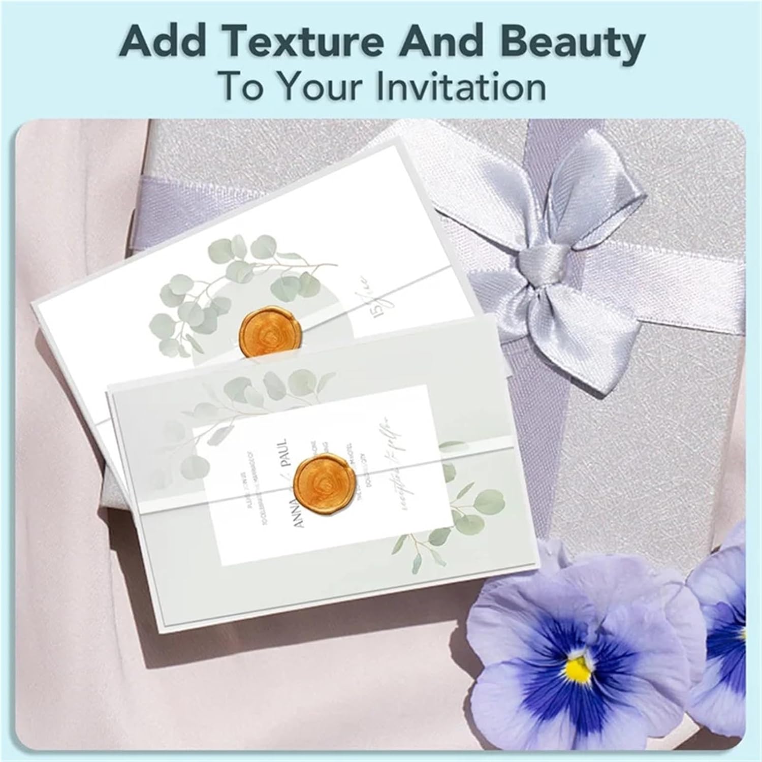 Wedding Invitation Sleeves 120Pcs Pre-Folded Vellum Paper, Printable Jackets Translucent 5X7 Inch Wraps