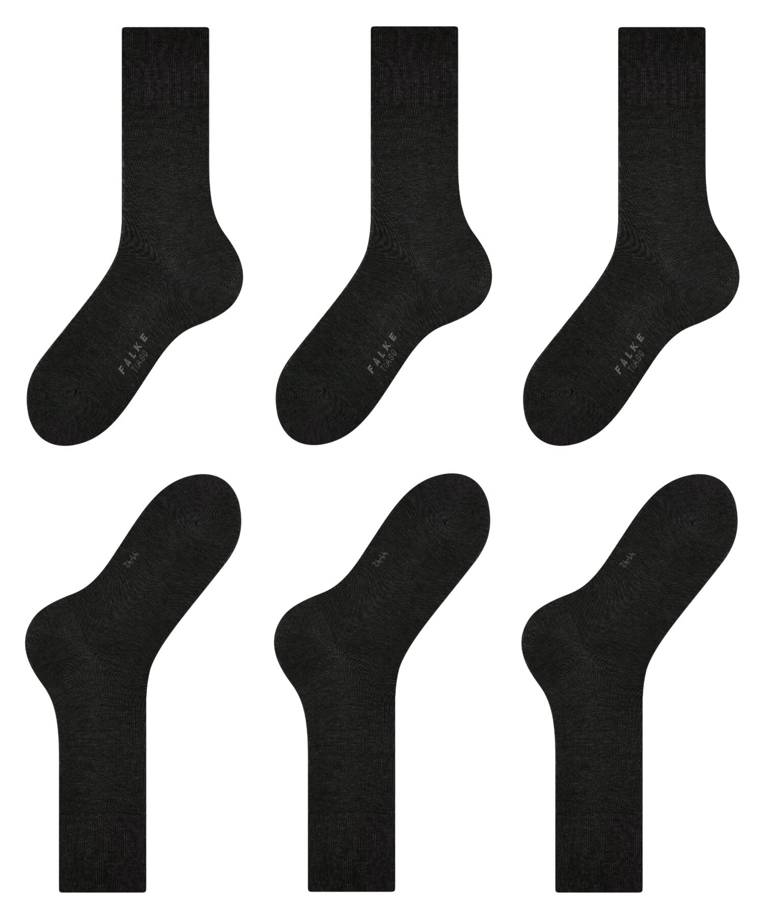 FALKE Herren Tiago 3-Pack Socken atmungsaktive nachhaltige biologische Fil d´Écosse Baumwolle leichter Glanz flache Naht druckfreie Fußspitze fein einfarbig dünn Multipack 3 Paar
