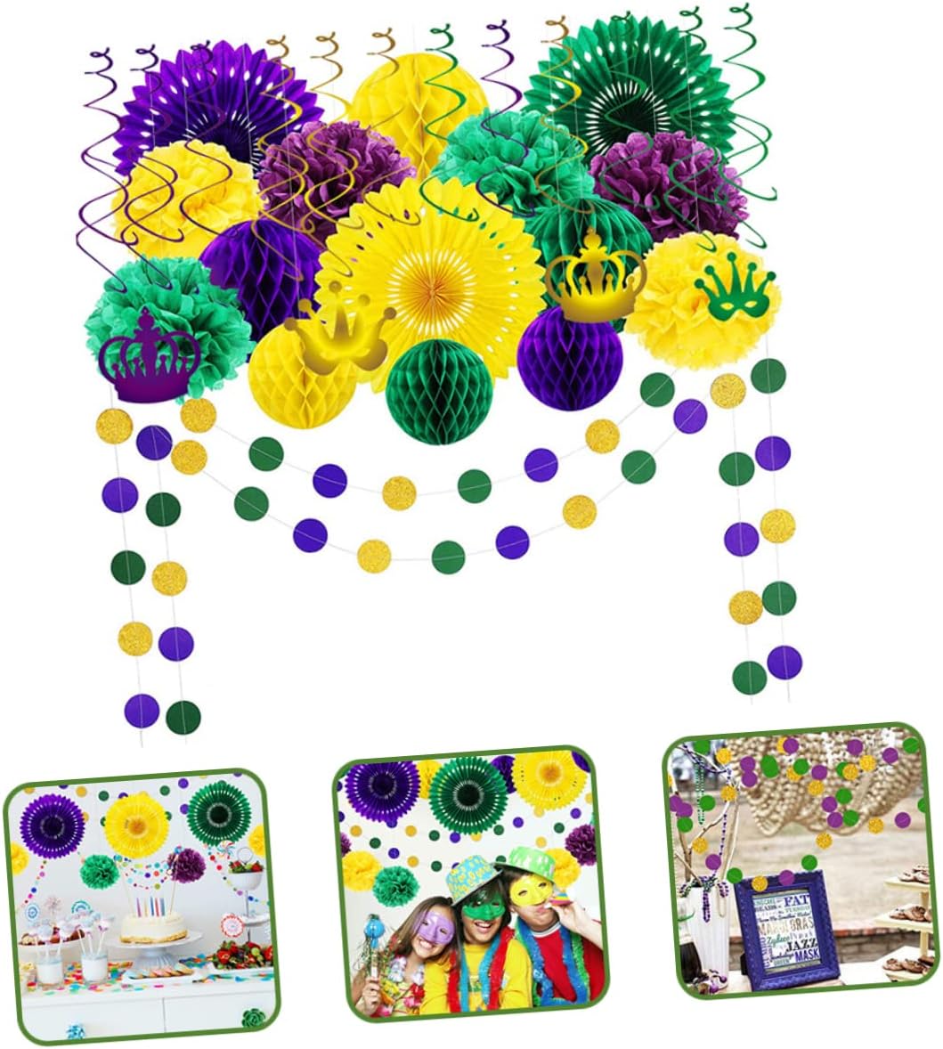OFFSCH 1set Carnival Party Decoration of Honeycomb Paper for Weddings Birthdays and Holiday Celebrations Easy to Reusable Vibrant Colors for Home Event Decor