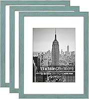 Vista 15 de Juego de collage de marcos de fotos de granja de 5 x 7, cepillo de alambre rústico negro texturizado, borde de madera texturizada, vidrio plexiglí