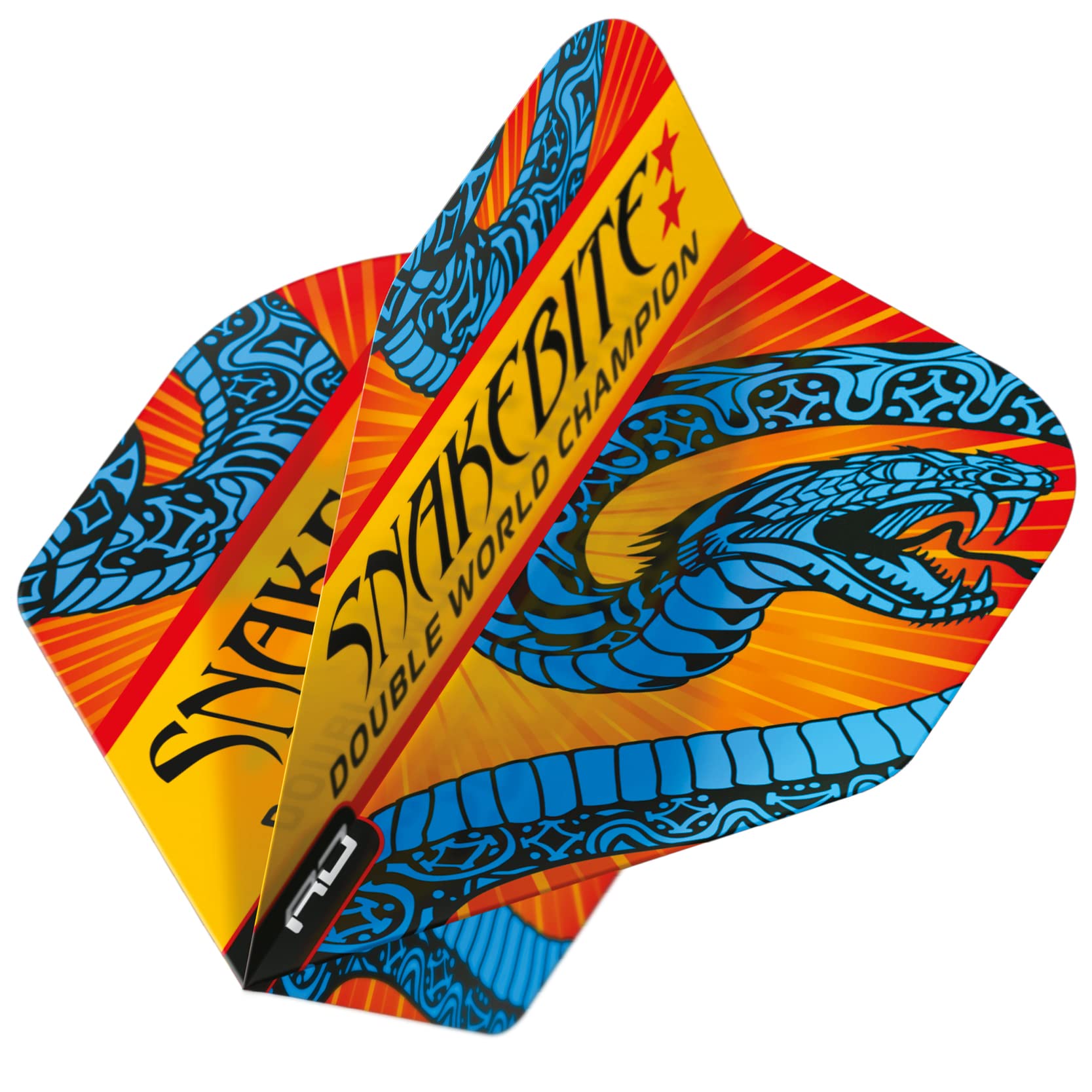 RED DRAGONPeter Wright Snakebite Ionic Blue & Orange Standard Dart Flights - 3 sets per pack (9 dart flights in total)