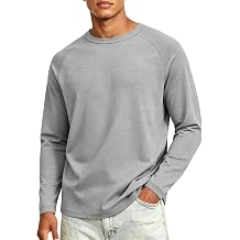 Men's Long Sleeve Shirts Basic Mens Dry Fit Plain Shirt Lightweight Workout Athletic T-Shirt