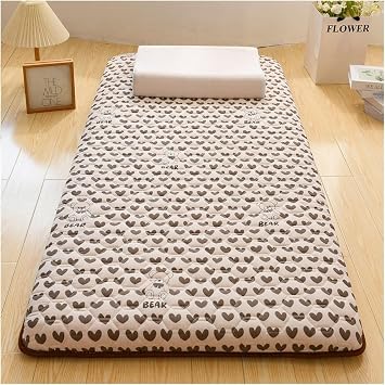 Japanese Style Floor Sleeping Mattress Single Double Roll Up Foldable Portable Suitable for Guest Sofa Bed Travel Camping.03,120 * 200cm