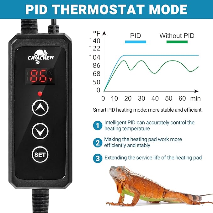 Almohadilla Térmica para Reptiles con Termostato 6x8 pulgadas 8W miniatura 7