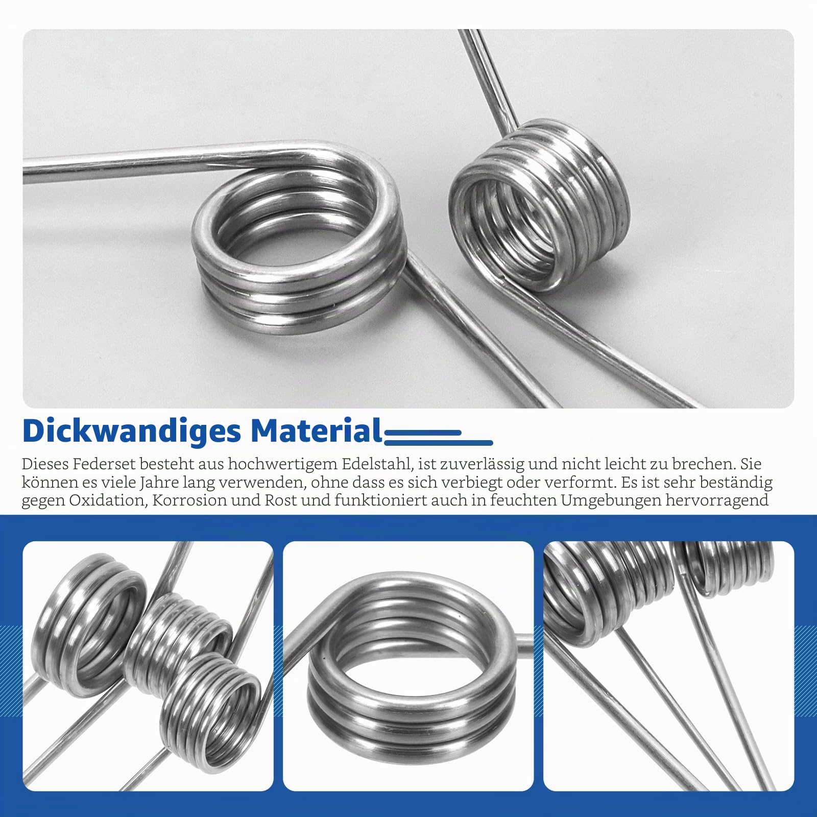 Glarks 45pcs 15 Größen V-geformte Rückfedern, Winkel 45/90/120 Grad Edelstahl Torsionsfeder, 0.5/1/1.5/2/2.5MM Drahtdurchmesser Torsionsfedern für Werkzeuge Wartung und Tischlerei Reparatur DIY