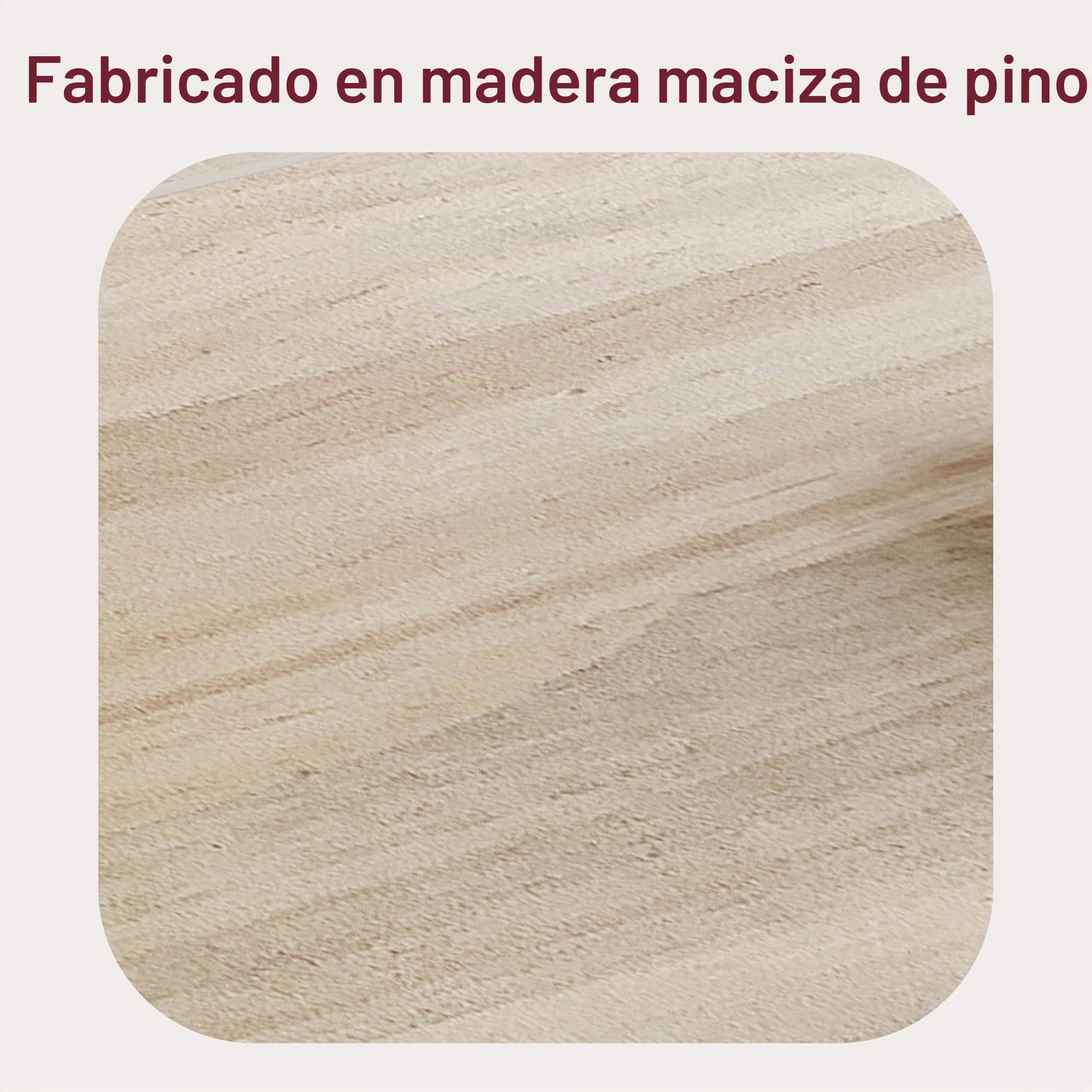 Vida Designs Mesita de Noche de Pino Macizo con 3 cajones, Mueble de Dormitorio Encerado