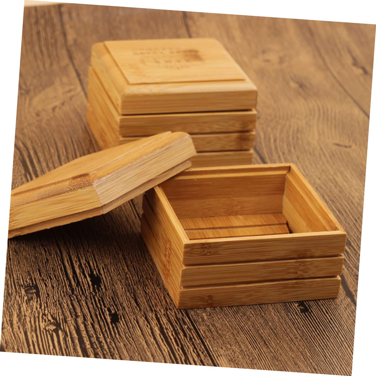 WOONEKY 4piezas Jabonera De para Drenaje Soporte De Jabón Natural para Baño y Cocina Diseño y Estético Mantiene Jabón y Seco