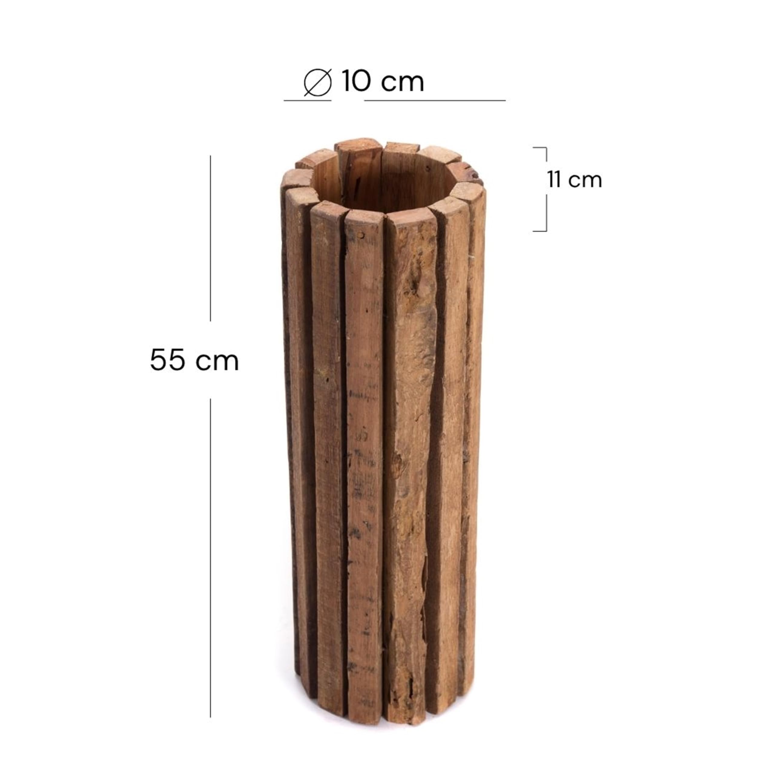 Świece kolumna Spira 55 | 55 cm, mahoń/drewno tekowe | świecznik kolumna, świecznik, kolumna dekoracyjna, podest na kwiaty, kolumna na rośliny, podłoga świecznik
