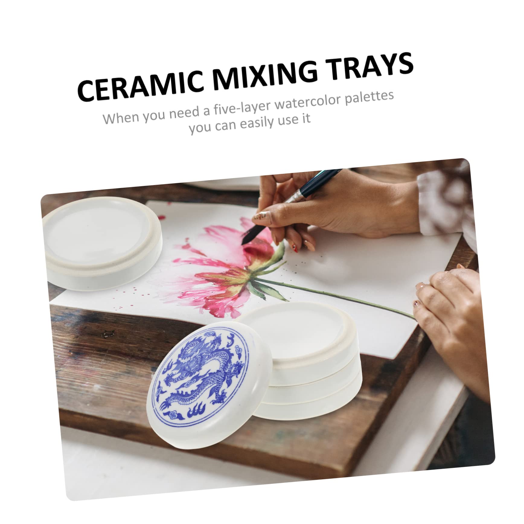 Anneome Keramik-aquarellmischer Praktische Pigmentschalen Für Künstler Tintenmischschalen DIY-malen Mischschalen Zum Zeichnen