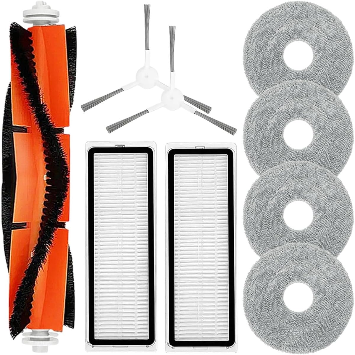 Accesorios para robot aspirador Xià omi Robot Vacuum S20+, 9 piezas de repuesto Juego de accesorios para Xià omi S20 Plus Incluye 1 cepillo principal, 2 cepillos laterales, 2 filtros HEPA, 4