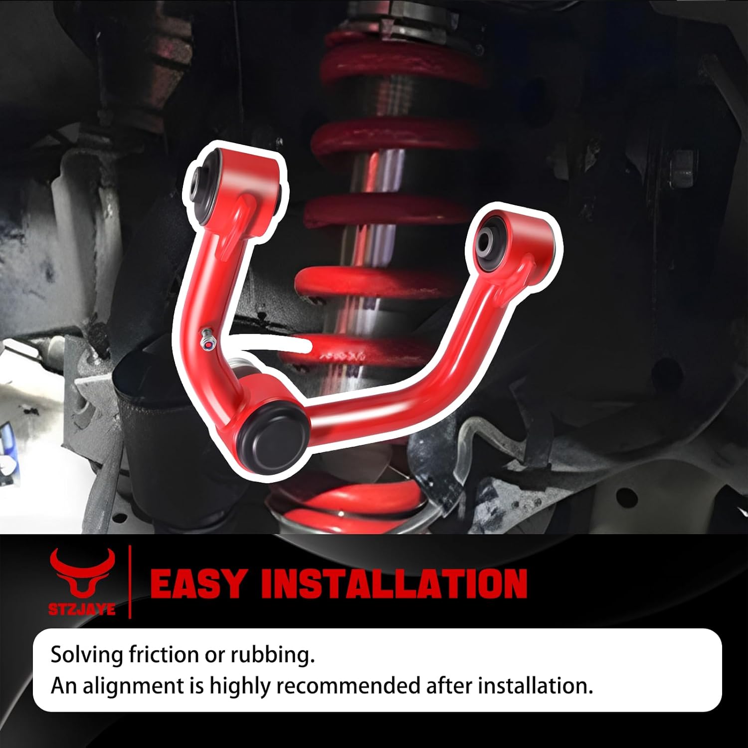 2-4inch Upper Control Arms Compatible with Toyota Tundra 2000-2006, 2 to 4" Lift Front Adjustable Tubular Suspension Control Arm Kits, with 2 Replacement Ball Joints