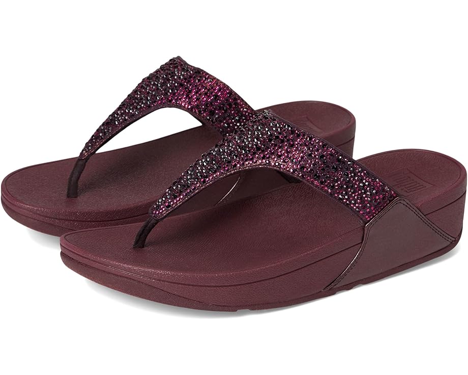 FitFlop Lulu Crystal-Mix Toe-Post Sandals - Pair View