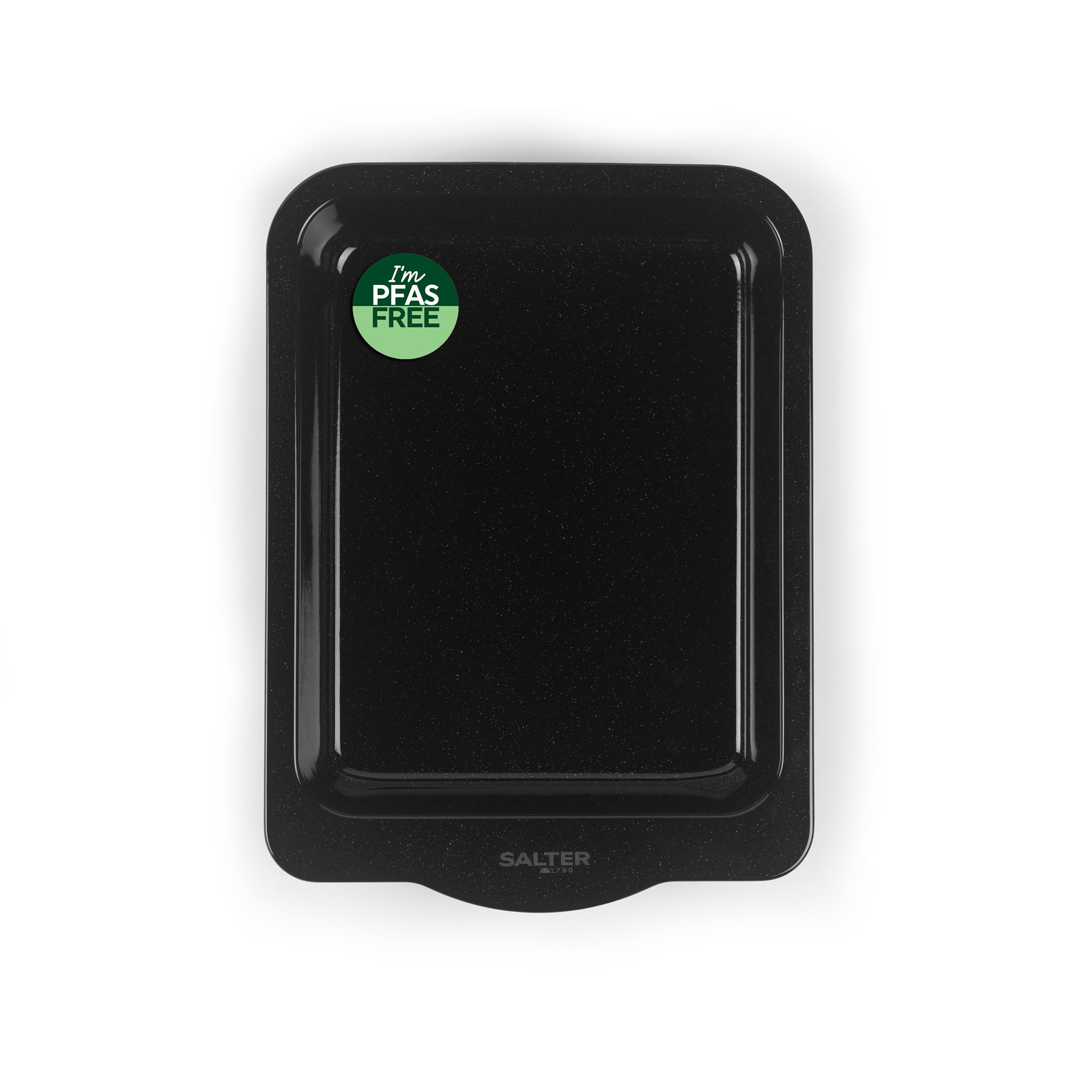 Salter Brilliance 30 cm Roaster - Vitreous Enamel Coated Steel, Non-Stick, Dishwasher Safe, Made in the UK, PFAS-Free, Tray Bakes & Vegetables, Easy to Clean, Roast Dinners, Meat Joints, Black