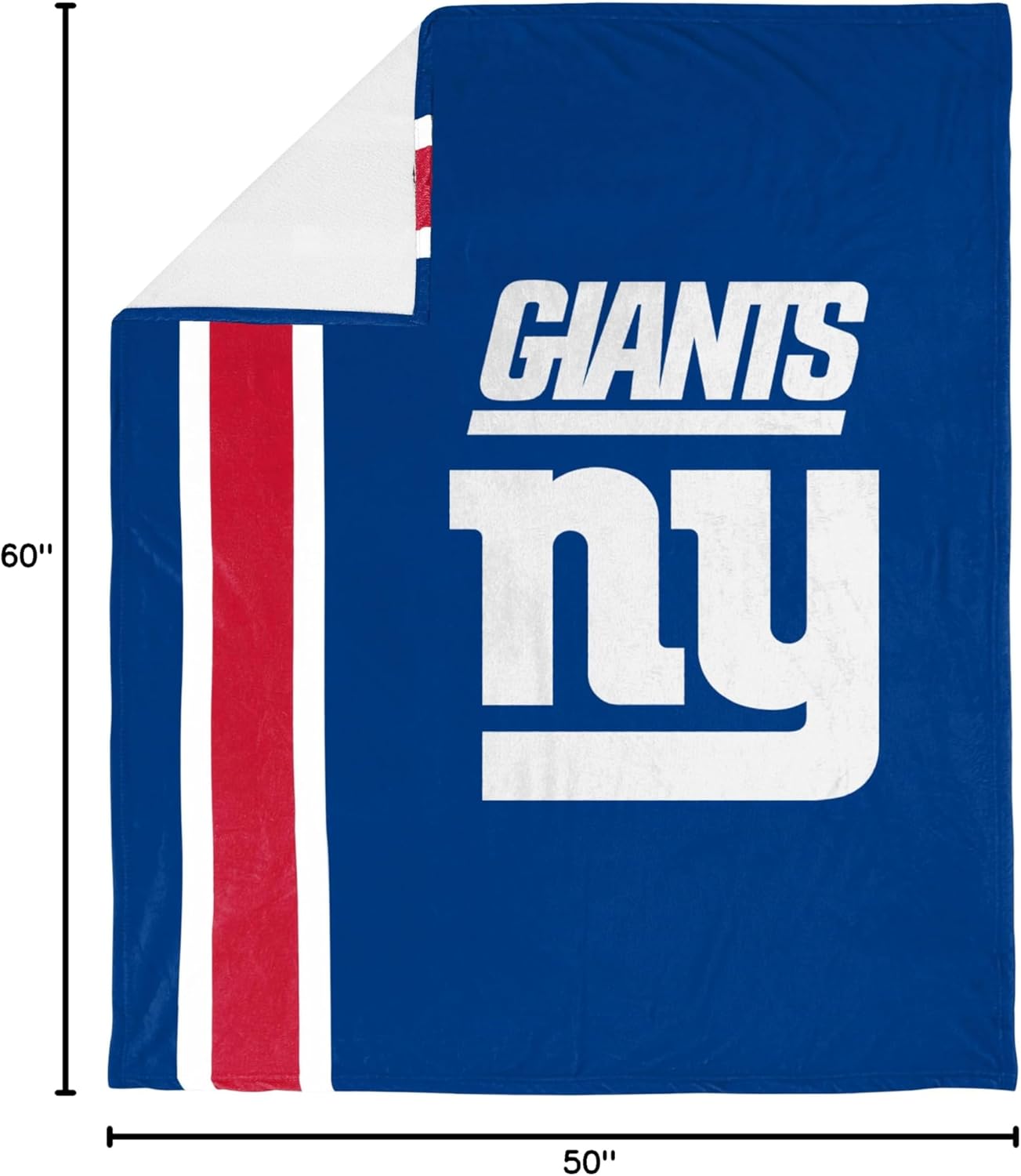 FOCO NFL Plush Soft Micro Raschel Throw Blanket, 50 x 60 New York Giants