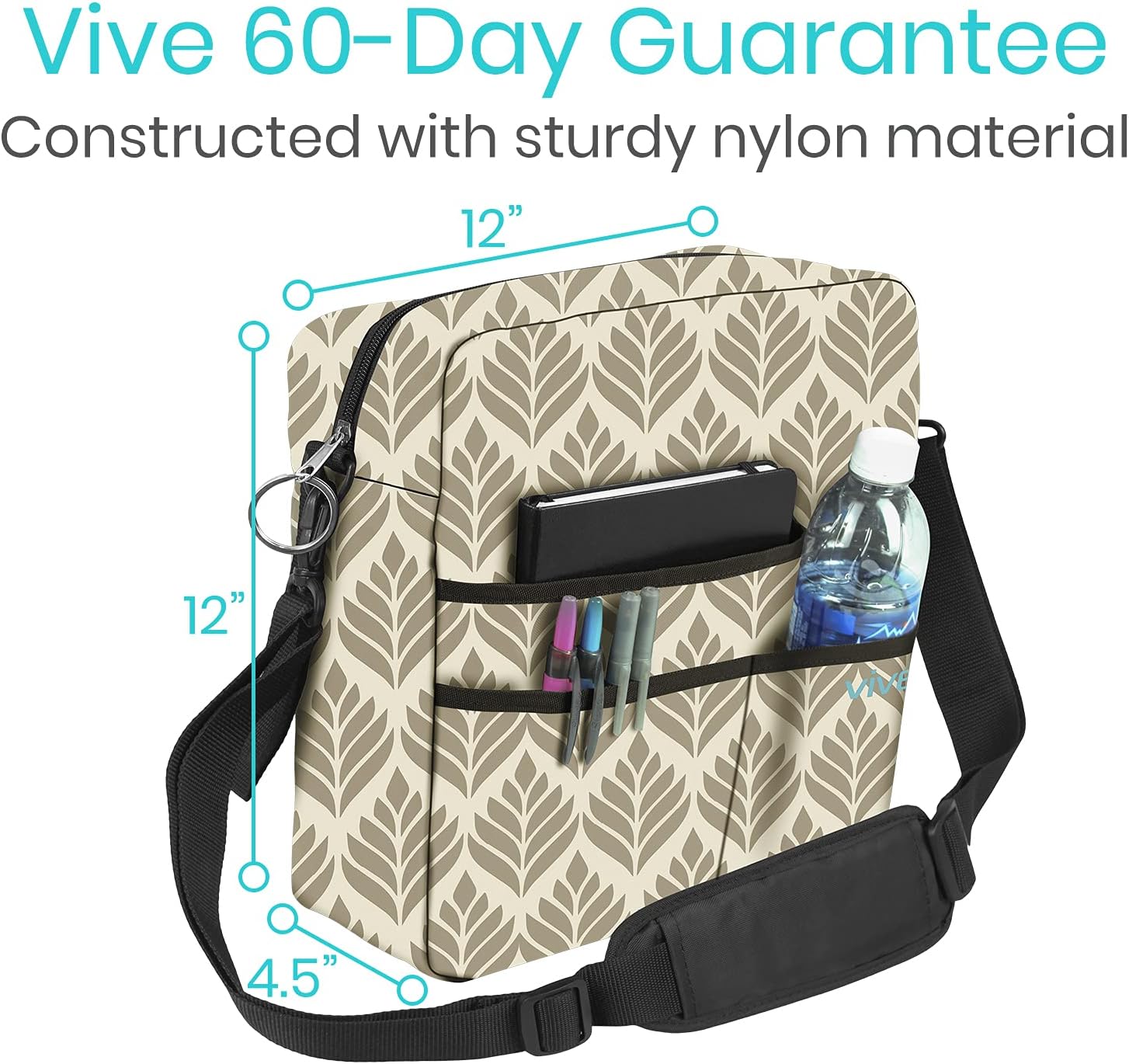 Vive Rollator Bag - Universal Travel Tote for Carrying Accessories on Wheelchair, Rolling Walkers, Transport Chairs, Mobility Scooters - Lightweight Handicap Medical Mobility Aid - for Women, Seniors : Health & Household