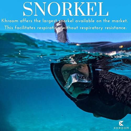 Miniatura 5 de Khroom Máscara de esnórquel de cara completa para adultos  Diseñada en Alemania  Equipo de snorkel premium  Nuestra mejor máscara de snorkel