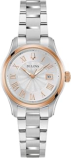 Bulova Ladies Silver Day-Date Watch