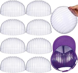 Veemoon 10 Pcs Baseball Cap Shaper Insert, Clear Plastic Crown Display Holder, Hat Inner Support Prevent Deformation For Home Shop Closet Organization
