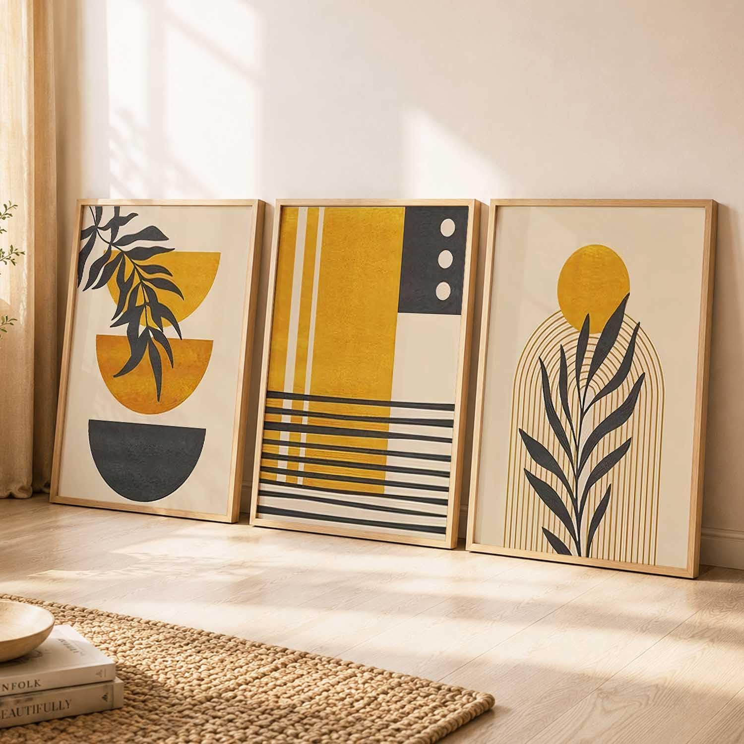 Bohemian Wall Art Set - 3 Framed Prints -26