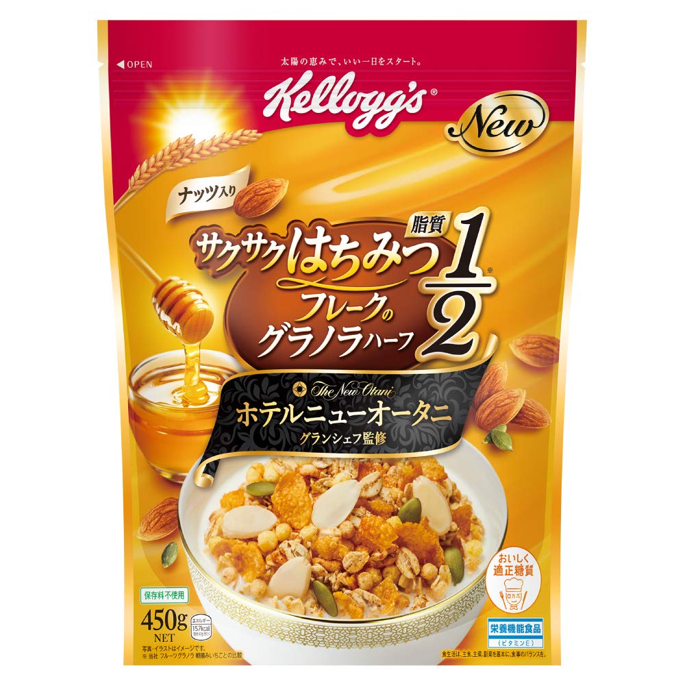 Amazon.co.jp: ケロッグ サクサクはちみつフレークのグラノラハーフ