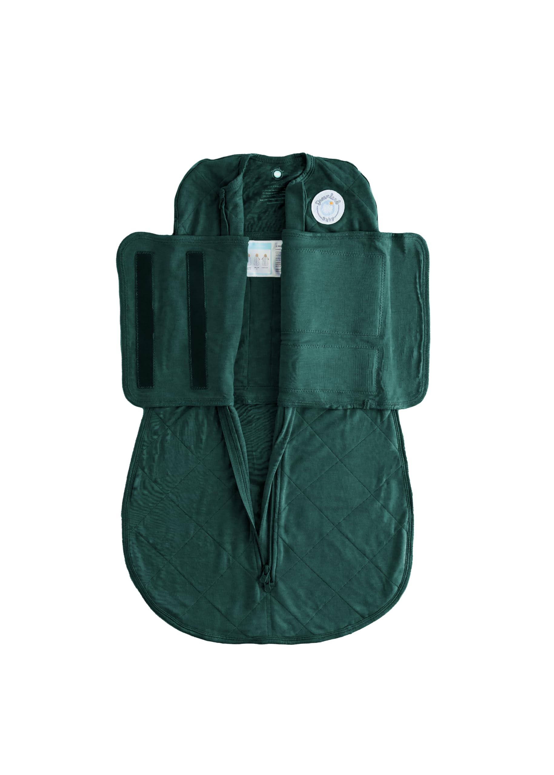 Dreamland Baby Bamboo Viscose Swaddle Blanket (0-6 months). 1.0 TOG Ultra Soft Swaddle Blanket w/Built in Band. 97% Viscose, 3% Spandex (Forest).