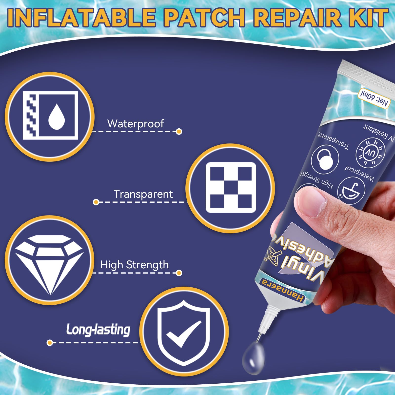 Snapklik.com : Inflatable Patch Repair Kit, Waterproof Air Mattress ...