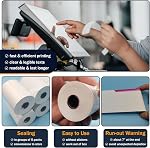 (50 Roulements) 2 1/4 x 50 Rouleaux de papier thermique, BPA Rouleaux de papier thermorécepteur, 2.25 largeur et 50 ft Longth par rouleau de réception de papier thermique