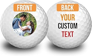 Personalized Golf Balls, Gifts for Men, Custom Golf Ball with Logo or Photo, Customized Gift for Golfers, Dads, Boyfriend, Husband, Grandfather, Groomsmen
