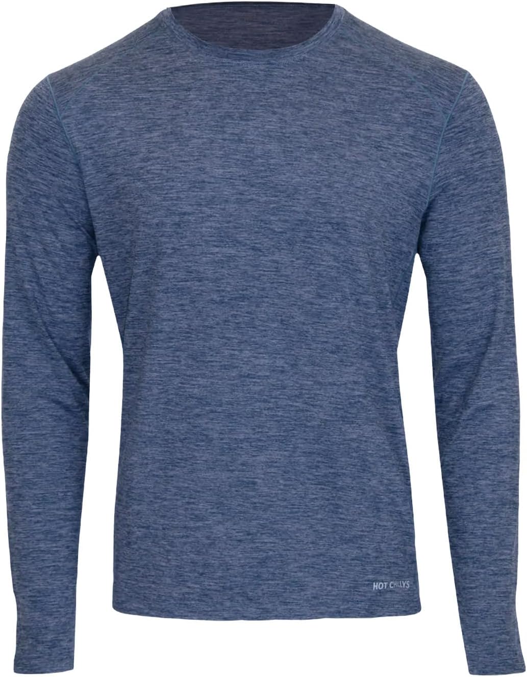 Hot Chillys Men's Clima-Tek Crewneck Active Base Layer | Breathable Moisture-Wicking Relaxed Fit Long Sleeve Thermal Shirt