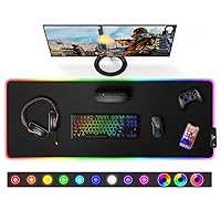 Gimars Tappetino Mouse Gaming RGB, 800x300x4mm - Tappetino Mouse XXL