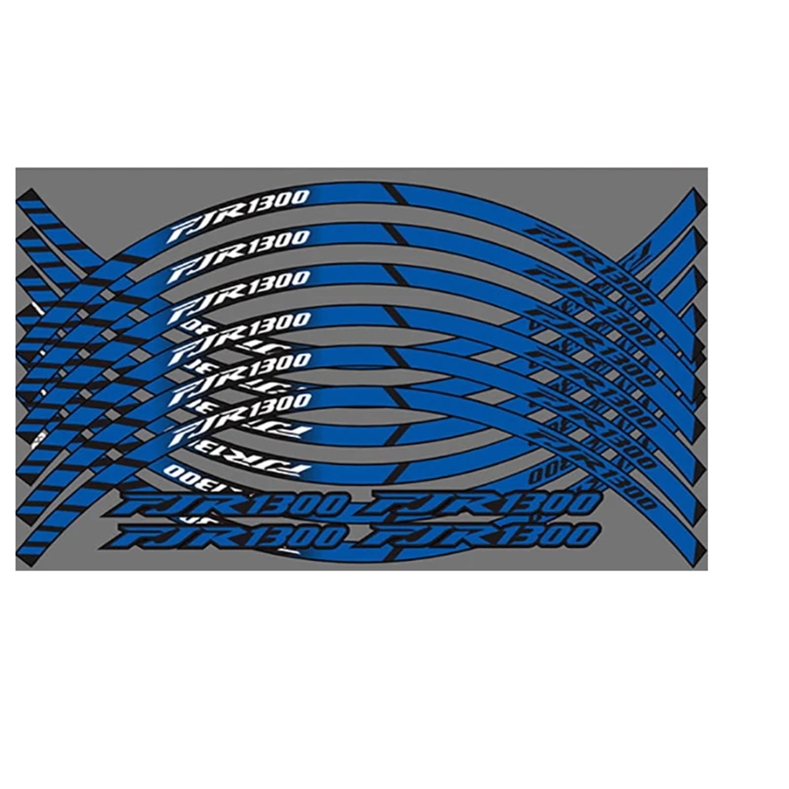 for Yamaha FJR 1300 Fjr1300 Motorcycle Rim Stickers Waterproof Reflective Front Rear Tire
