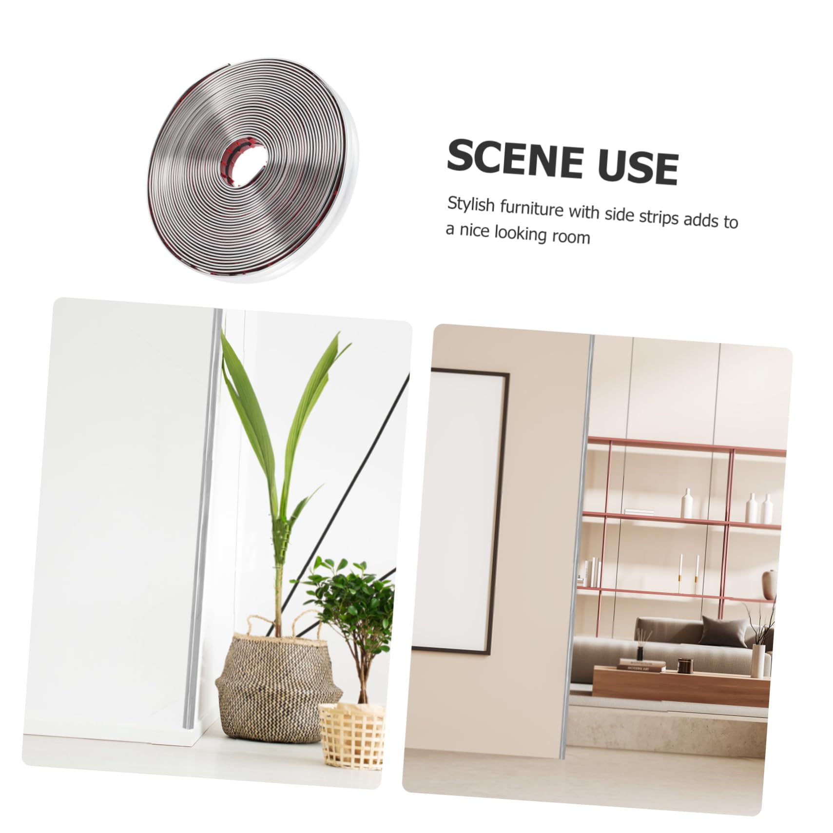 Moldura De Esquina Autoadhesiva De Pvc Para Pared 10 Metros De Longitud 2 Cm De Ancho Plata Fácil De Aplicar Flexible Adecuado Para Protección De Esquinas Casa