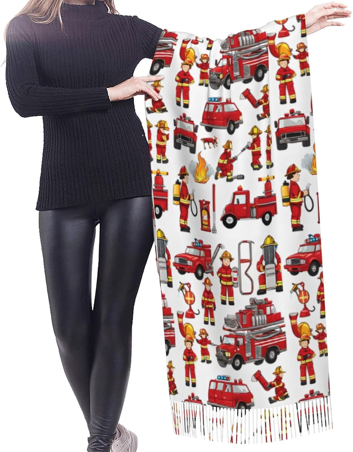 Little Boys And Girls In Firefighters Soft And Lightweight Shawl,