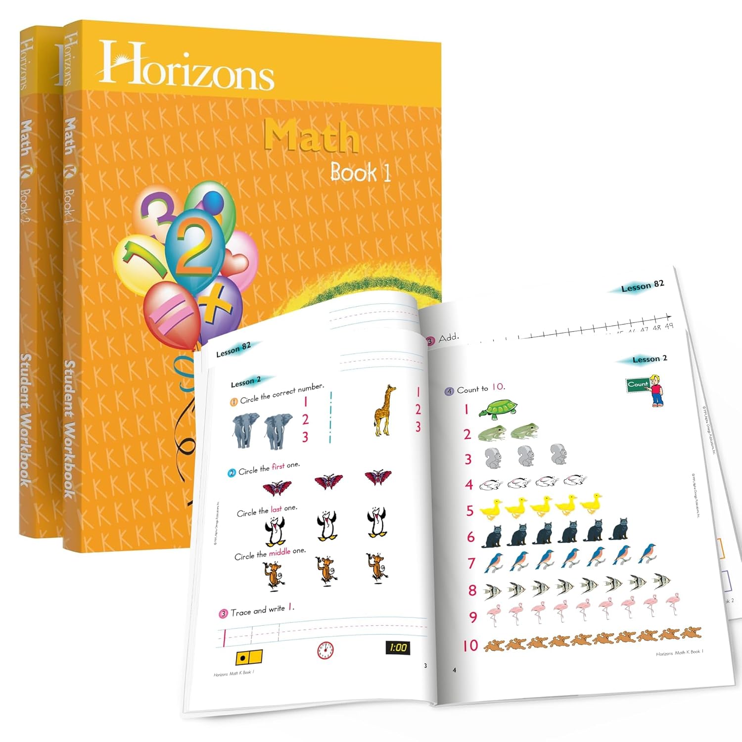 Amazon.com: Horizons Math K SET of 2 Student Workbooks K-1 and K-2: ...