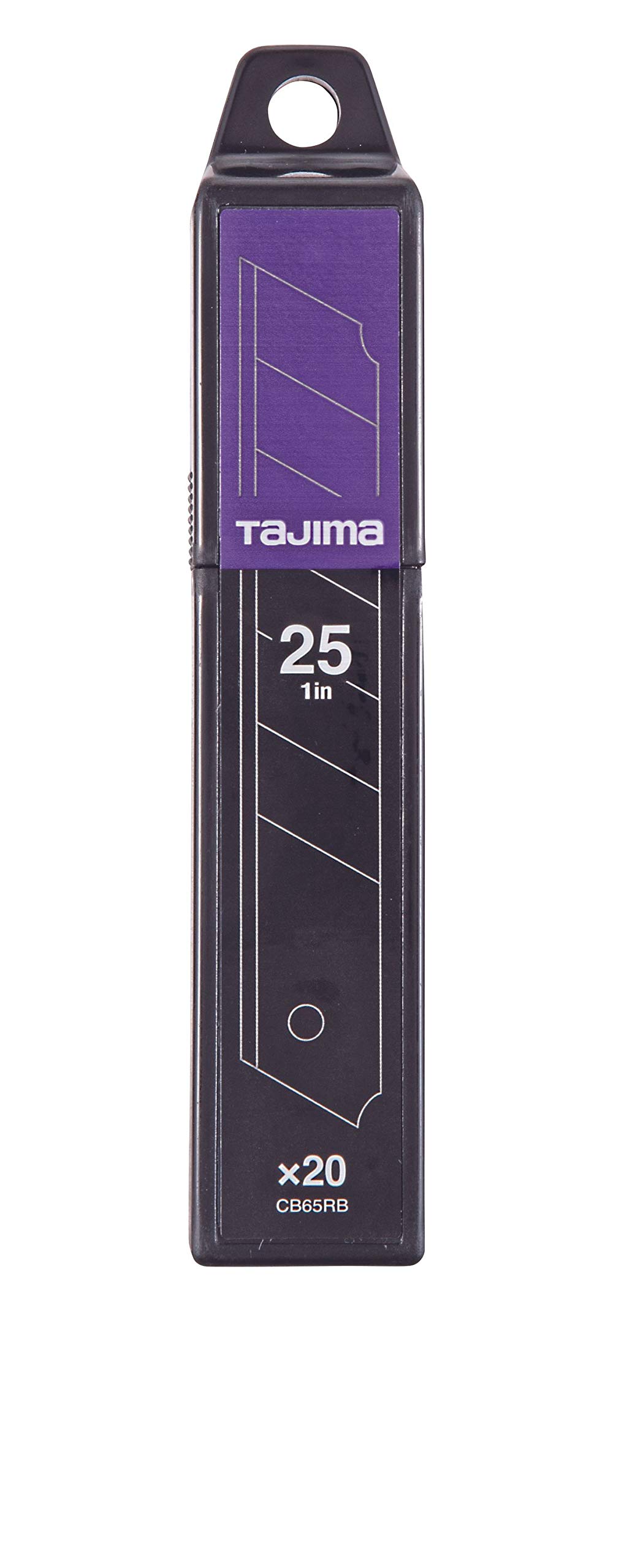Tajima CB65RB-20H RAZAR BLACK ostrze tnące 25 mm (ostrze zapasowe do nożyka) – zestaw 20 sztuk