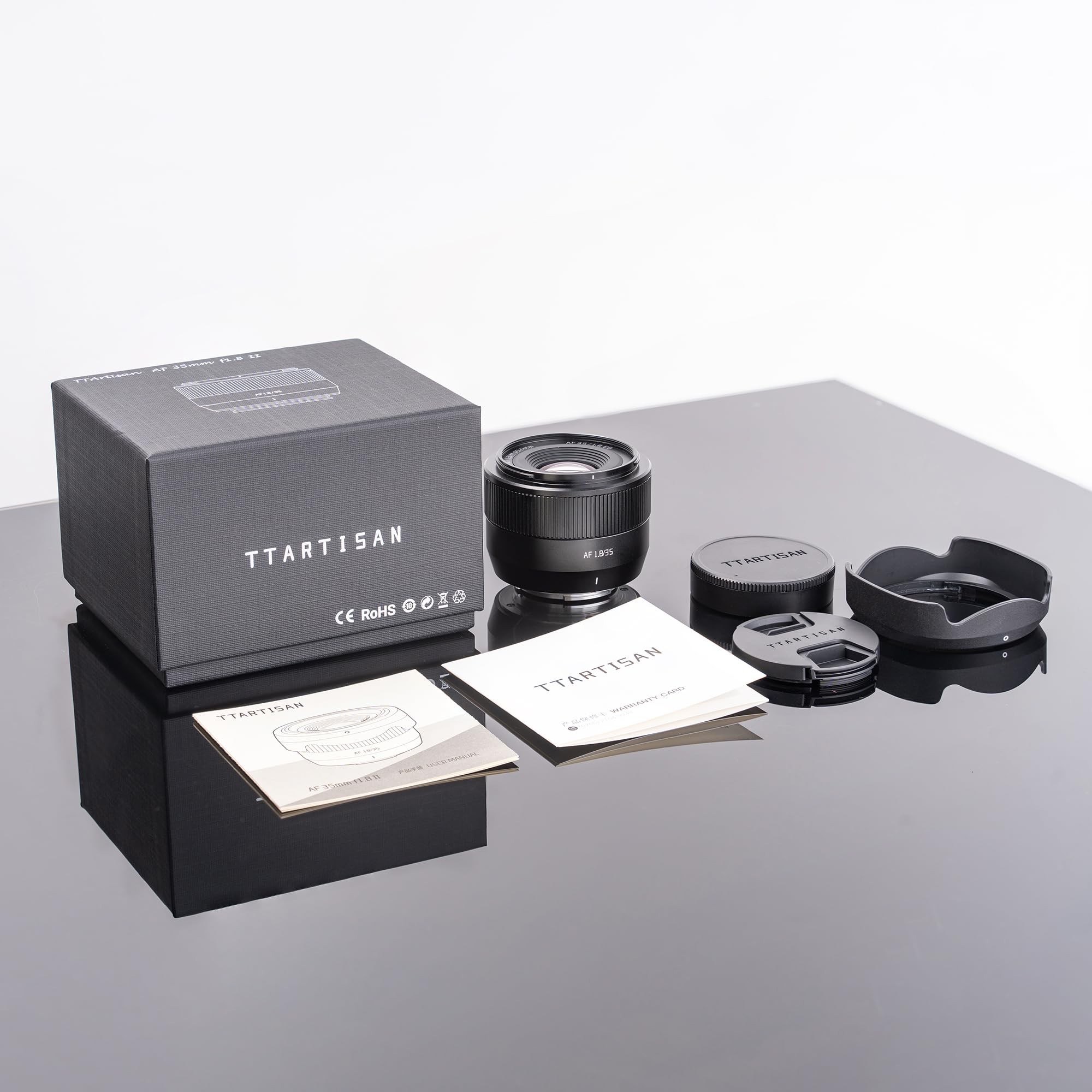 TTARTISAN 35mm F1.8 II für Sony E Mount Autofokus APS-C Kameraobjektiv ED-Objektiv Metall Leichtgewicht Kameraobjektiv Unterstützung Eyes Tracking