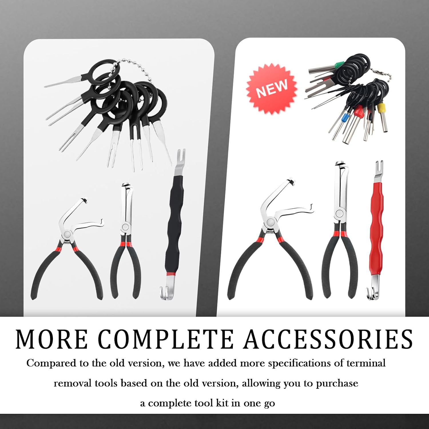 Electrical Disconnect Pliers for Cars with Terminal Removal Tool Kit,Sturdy Electrical Connector Pliers with Double Head/60° Head/Straight Heads,Essential Electricals Connection Plier