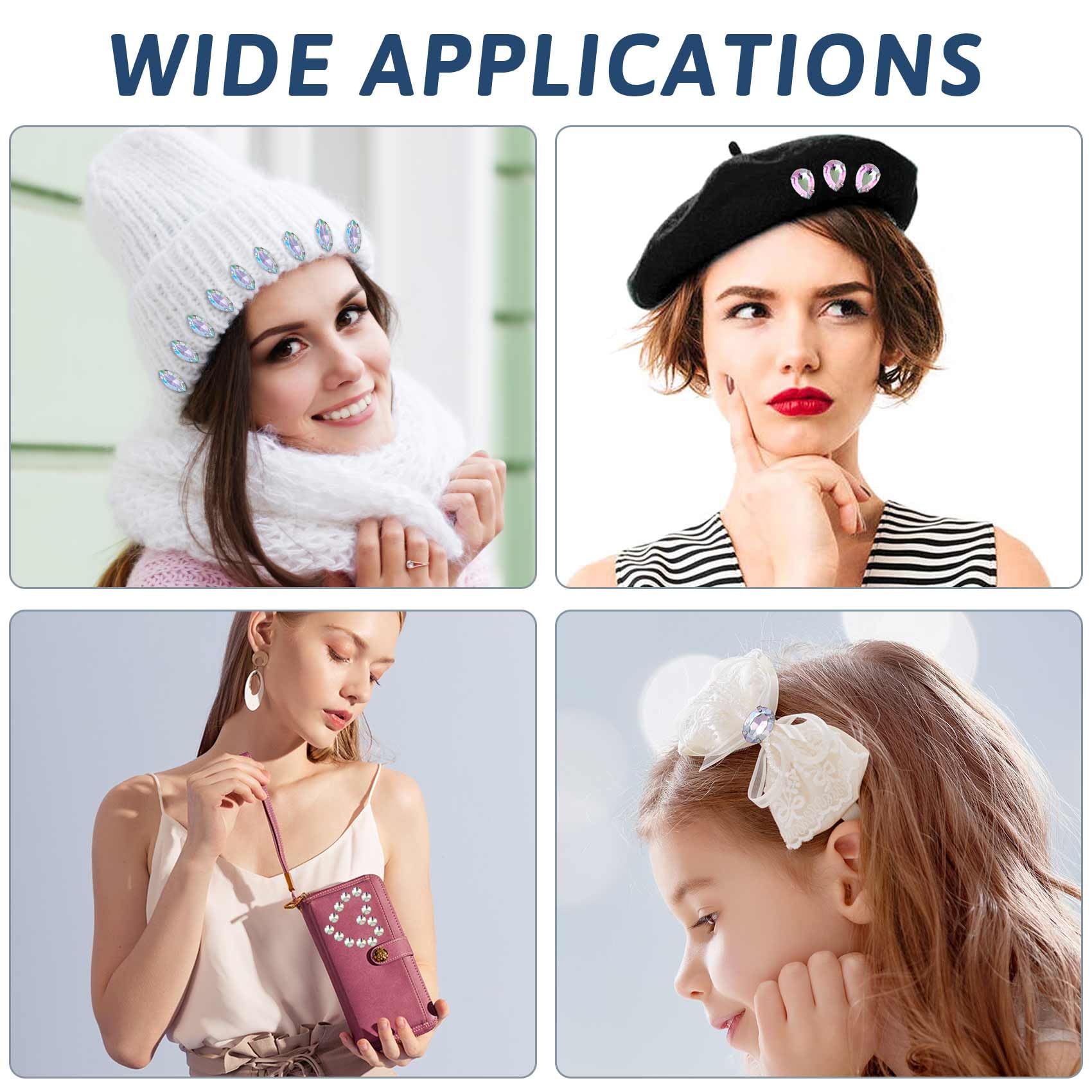 Amazon.co.jp: Joez Wonderful 330個 大きな縫い付けラインストーン 10