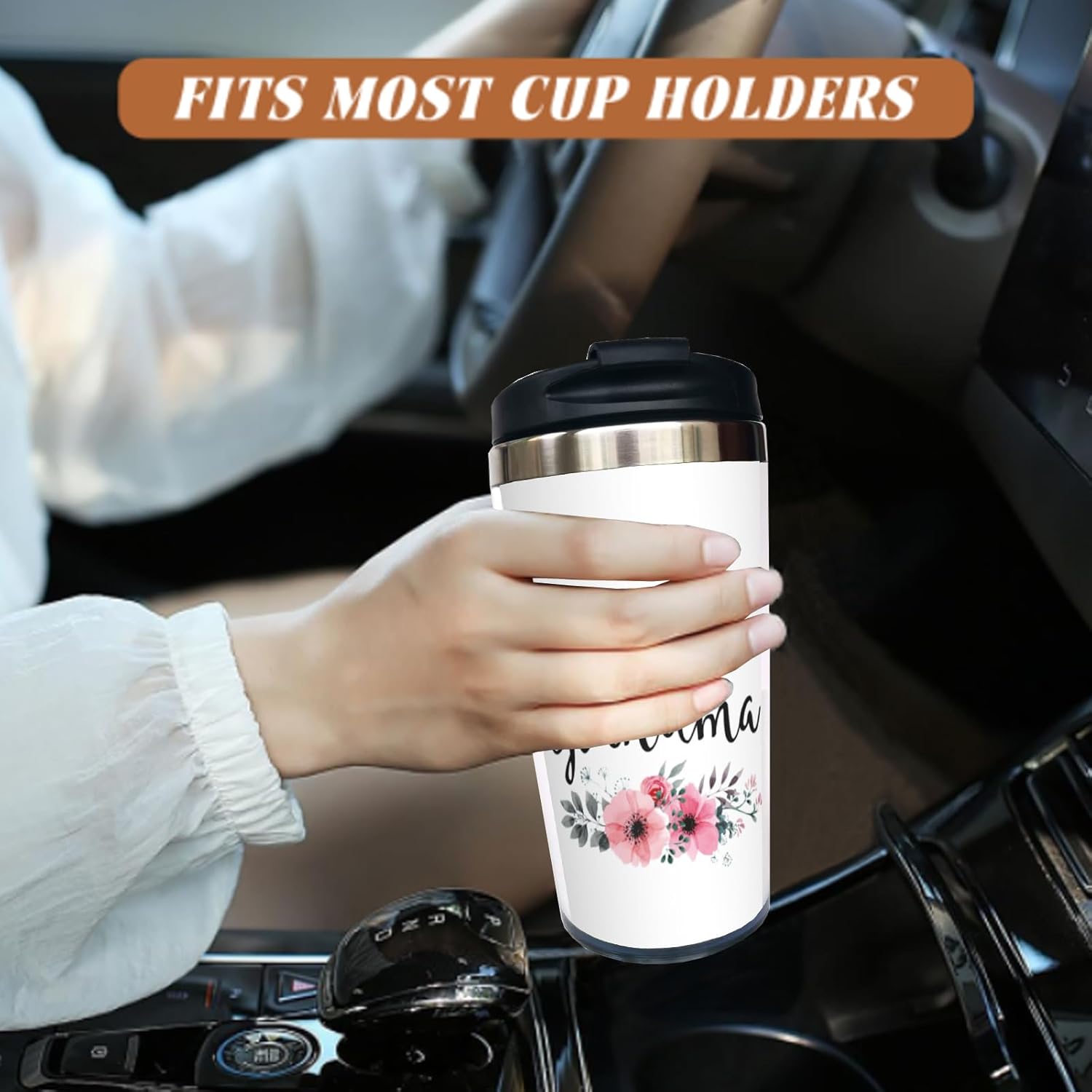 Promoted To Grandma Gifts for New Grandma Mug, Coffee Tumbler for Grandmother Nana Mimi Christmas, First Time Birthday Gift, Grandparents Gifts from Grandson 13 OZ - Image 4