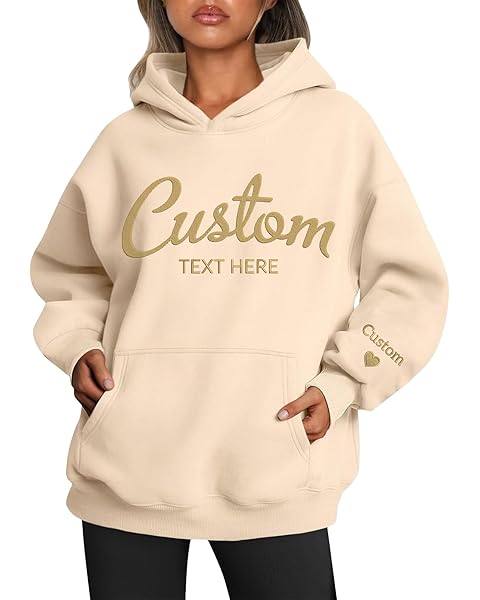 GodLover Custom Embroidered Sweatshirt and Hoodie, Add Your Own Text, Personalized Gift for Everyone, Mothers Day, Christmas