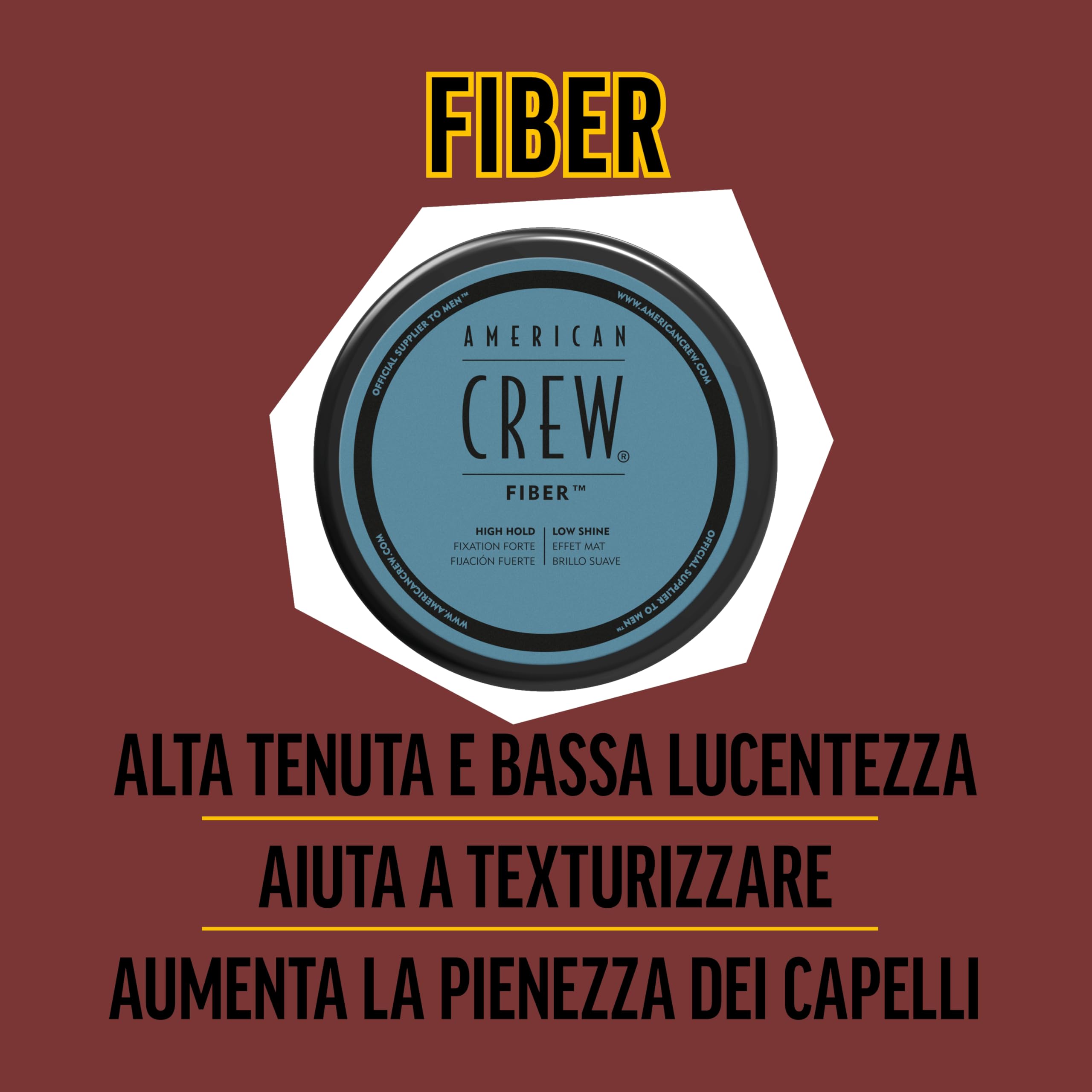 American Crew ON-BOARD TRAVEL KIT, Set Viaggio Cera Capelli & Shampoo, Pochette Regalo + AC Fiber 85 gr + AC Daily Cleansing Shampoo 100 ml