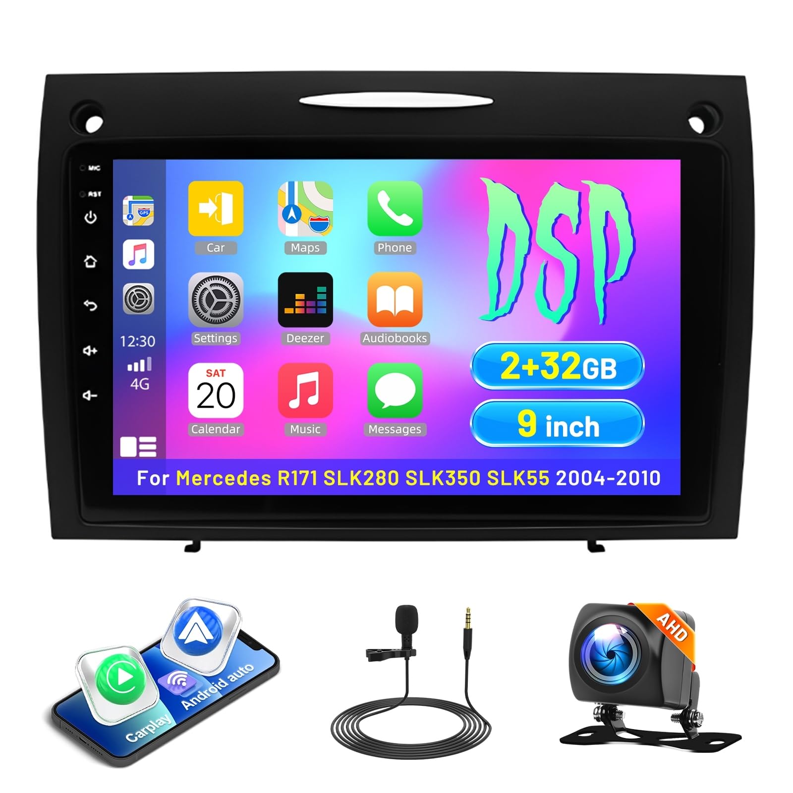 Amazon.com: Car Radio for Mercedes R171 SLK280 SLK350 SLK55