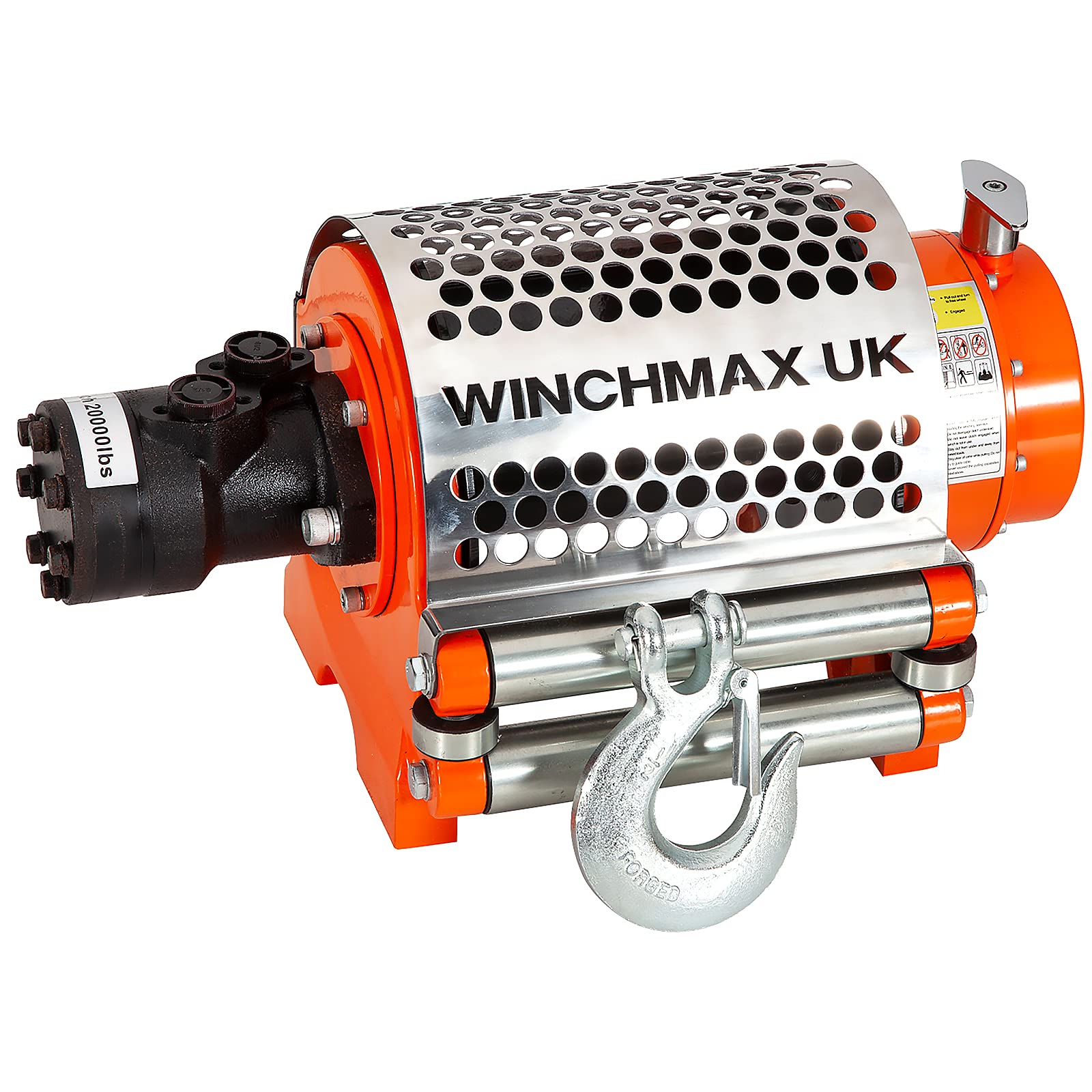 WINCHMAX. Verricello idraulico Z da 9.072 kg (20.000 lb). Fune in acciaio da 25 m x 14 mm. Gancio da 12,7 mm. Sistema di controllo a 24 V.