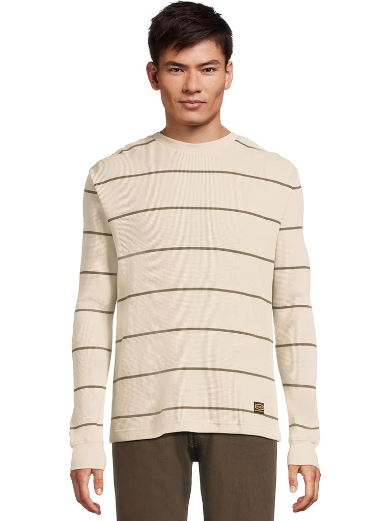 Blue RVCA Dayshift Thermal Stripe Long Sleeve