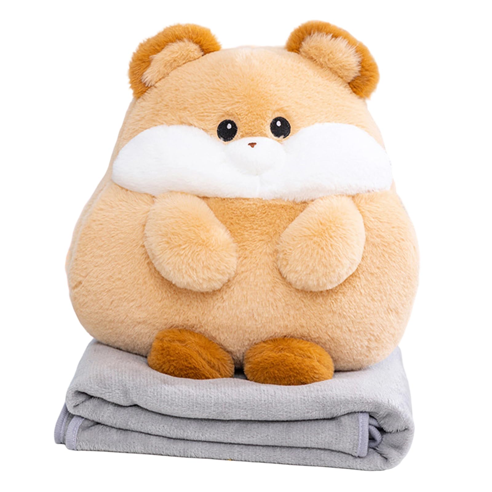 Tsophreniq Adorable Animal Print Pillow Blanket 2 in 1 Soft Cotton Filled for Sofa Bed Car Decorations Travel Blanket Sleep Pillow