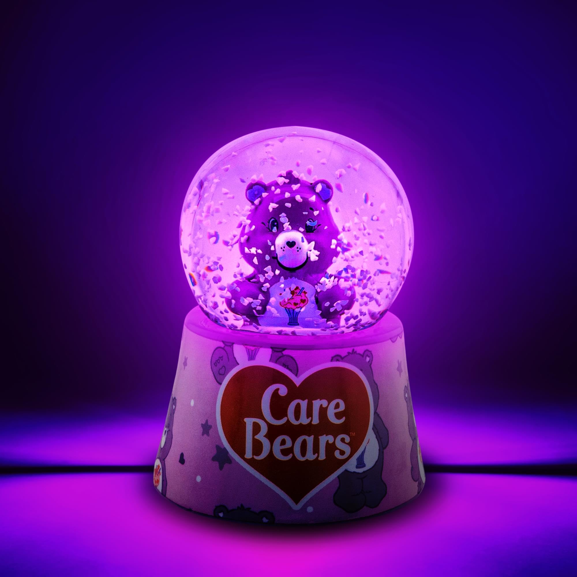 Silver Buffalo Care Bears Light Up Snow Globe Featuring Share Bear, 45mm