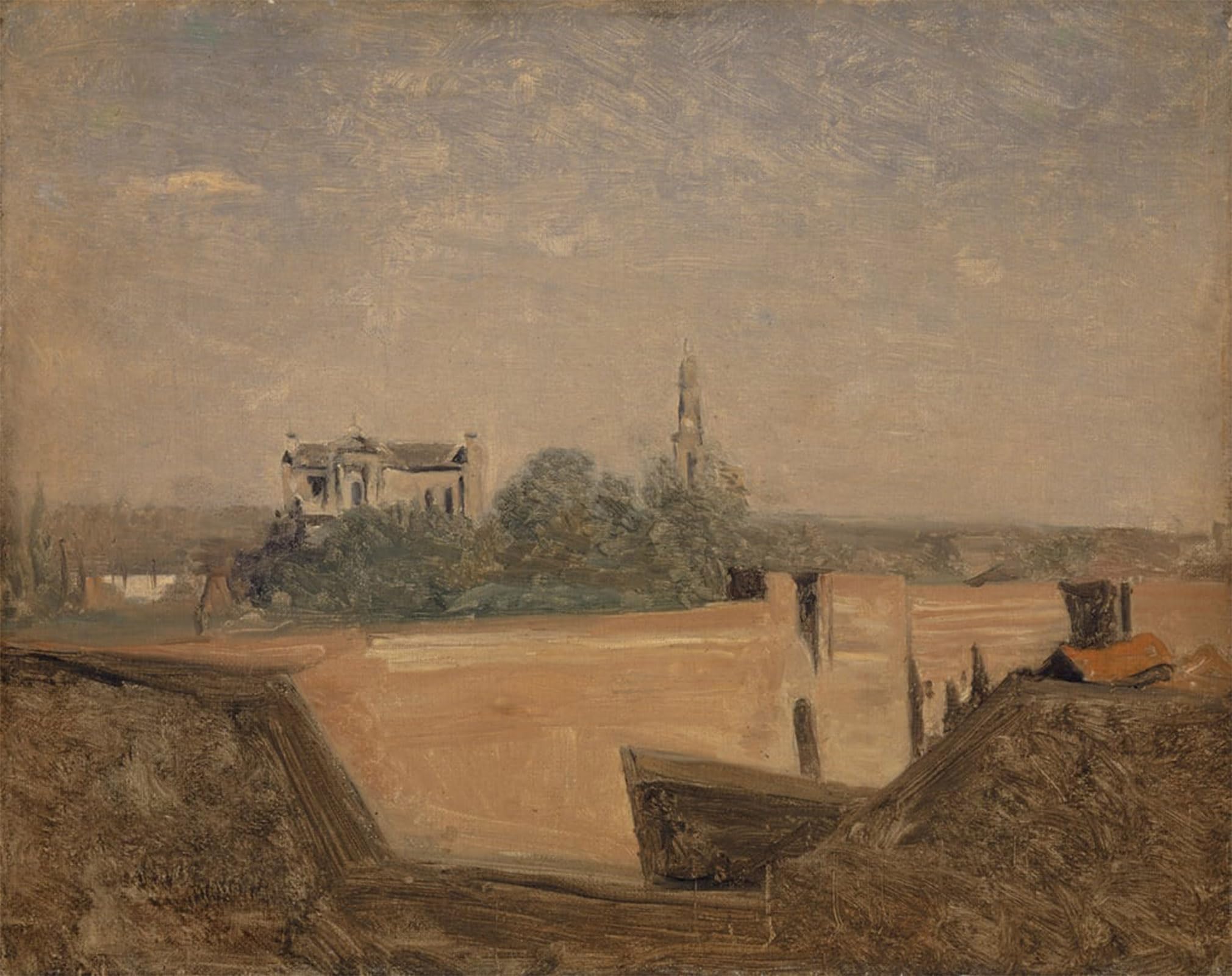Tableau sur toile de Corot : illuminez votre chambre avec Les Remparts d'Arras